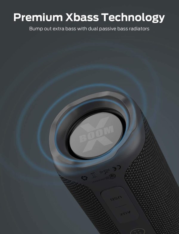 3 Tribit StormBox Bluetooth Speaker - 360° Full Surround Sound, Enhanced Xtra Bass, Wireless Dual Pairing, 20-Hour Playtime - Black - Image 6