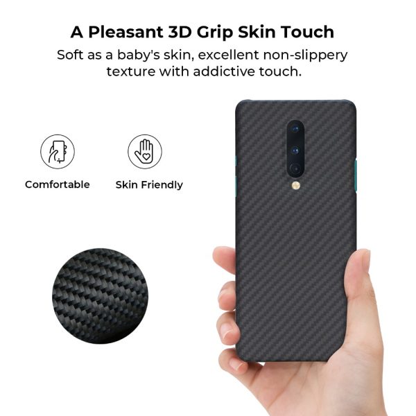 4m OnePlus 8 Aramid MagEZ Case by PITAKA - Black / Grey Twill - Image 4