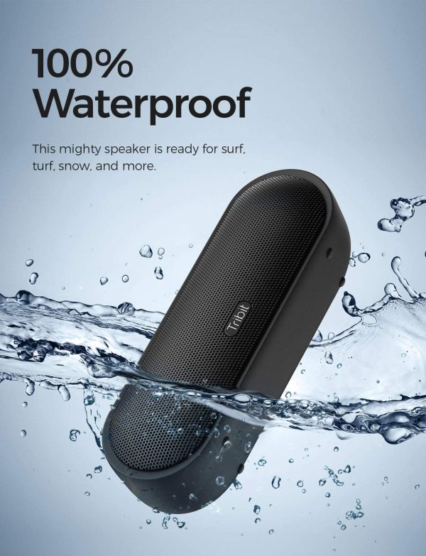 Tribit XSound Go Bluetooth Speaker with Rich Bass, Waterproof, 24H Playtime - Black - Image 4