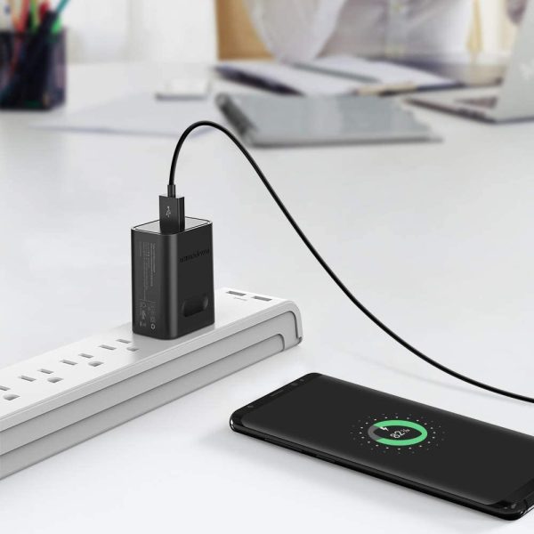 24W Quick Charge 3.0 Wall Charger 2-Pack by RAVPower Fast USB Charger Adapter  - Black - RP-PC007 - Image 6