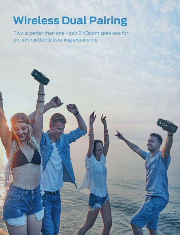 6 Tribit StormBox Bluetooth Speaker - 360° Full Surround Sound, Enhanced Xtra Bass, Wireless Dual Pairing, 20-Hour Playtime - Black - Image 8