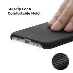 iPhone SE 2020 Aramid MagEZ Case by PITAKA - Black / Grey Twill also for iPhone 7 & iPhone 8 - Image 8