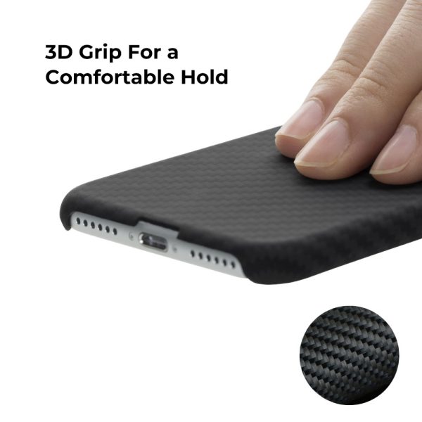 iPhone SE 2020 Aramid MagEZ Case by PITAKA - Black / Grey Twill also for iPhone 7 & iPhone 8 - Image 8