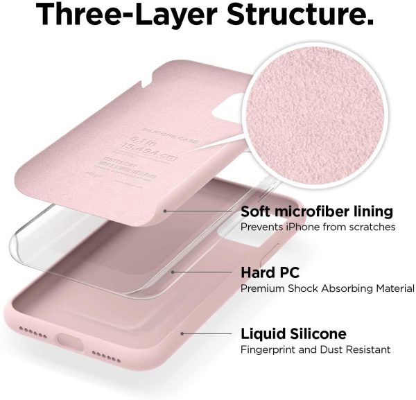 iPhone 11 Liquid Silicon Case by X Fitted - Pink Sand - Image 6