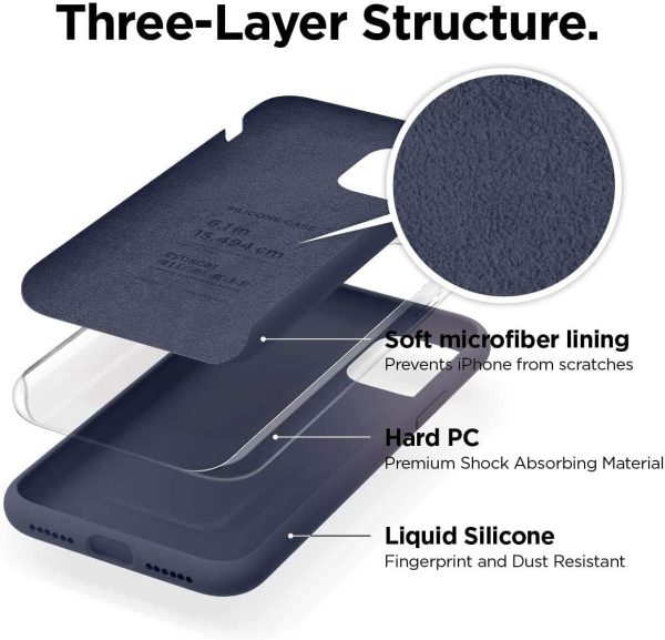 61V+qs1AdOL._AC_SL1164_ iPhone 11 Liquid Silicon Case by X Fitted - Midnight Blue - Image 3