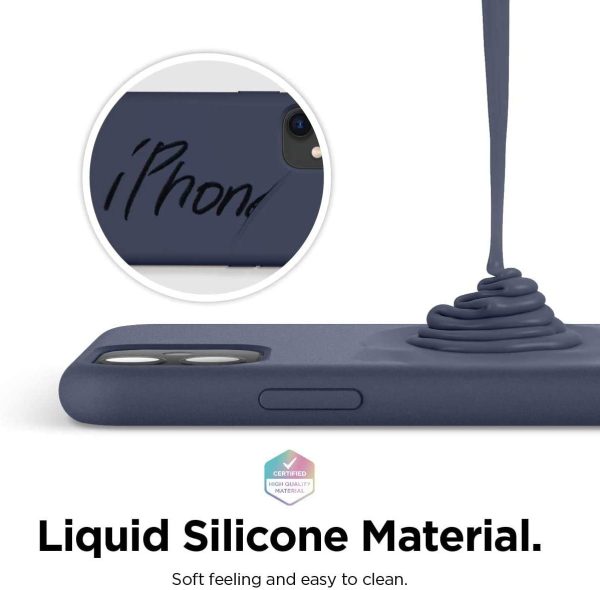 61a6cMji76L._AC_SL1202_ iPhone 11 Liquid Silicon Case by X Fitted - Midnight Blue - Image 2