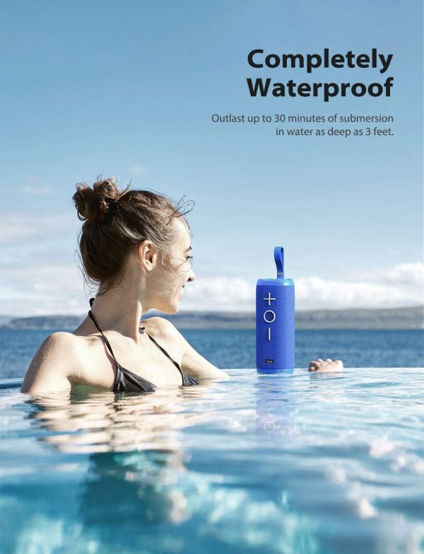713TgomAPuL._AC_SL1500_ Tribit StormBox Bluetooth Speaker - 360° Full Surround Sound, Enhanced Xtra Bass, Wireless Dual Pairing, 20-Hour Playtime - Blue - Image 4