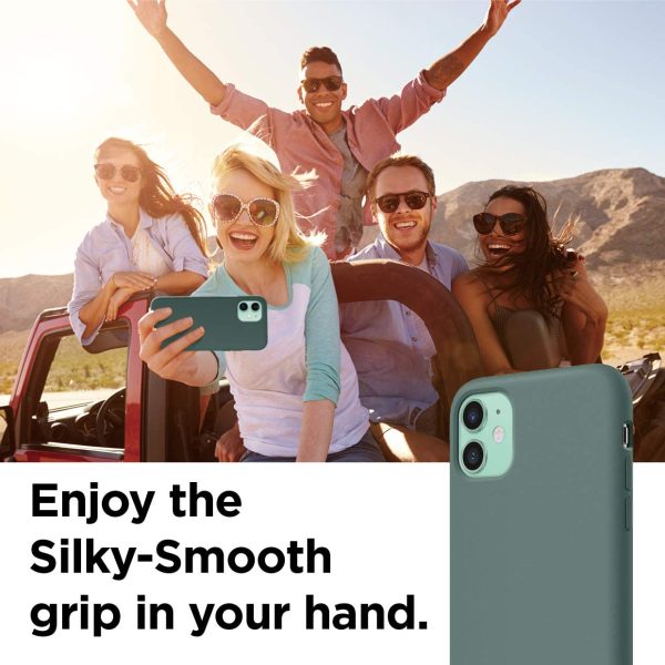 71BUuj8LX7L._AC_SL1240_ iPhone 11 Liquid Silicon Case by X Fitted - Pine Green - Image 4