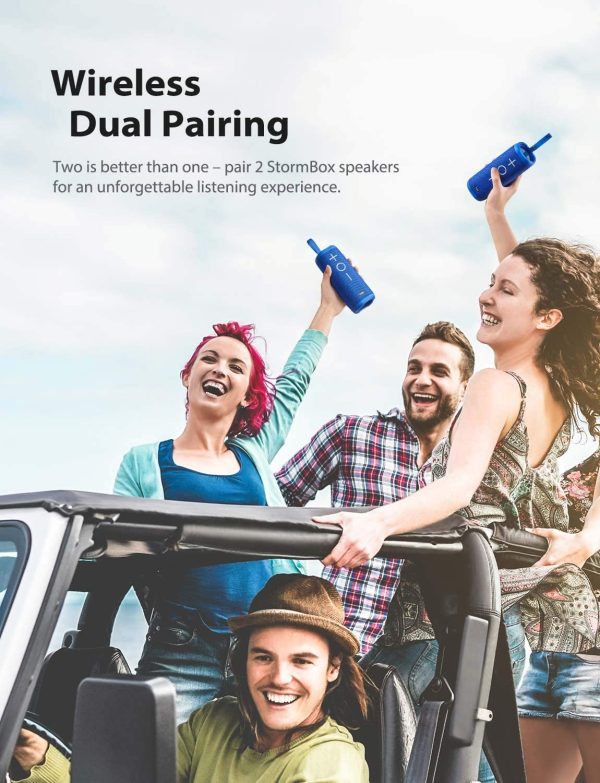 71eSnSCUfsL._AC_SL1500_ Tribit StormBox Bluetooth Speaker - 360° Full Surround Sound, Enhanced Xtra Bass, Wireless Dual Pairing, 20-Hour Playtime - Blue - Image 3