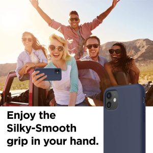 iPhone 11 Liquid Silicon Case by X Fitted - Midnight Blue - Image 5
