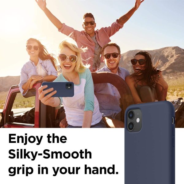 71pcoZ+CNfL._AC_SL1240_ iPhone 11 Liquid Silicon Case by X Fitted - Midnight Blue - Image 5