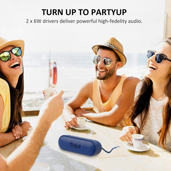 Tribit XSound Go Bluetooth Speaker with Rich Bass, Waterproof, 24H Playtime - Blue - Image 3