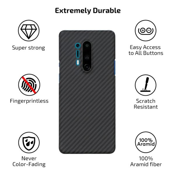 8m OnePlus 8 Pro Aramid MagEZ Case by PITAKA - Black / Grey Twill - Image 9