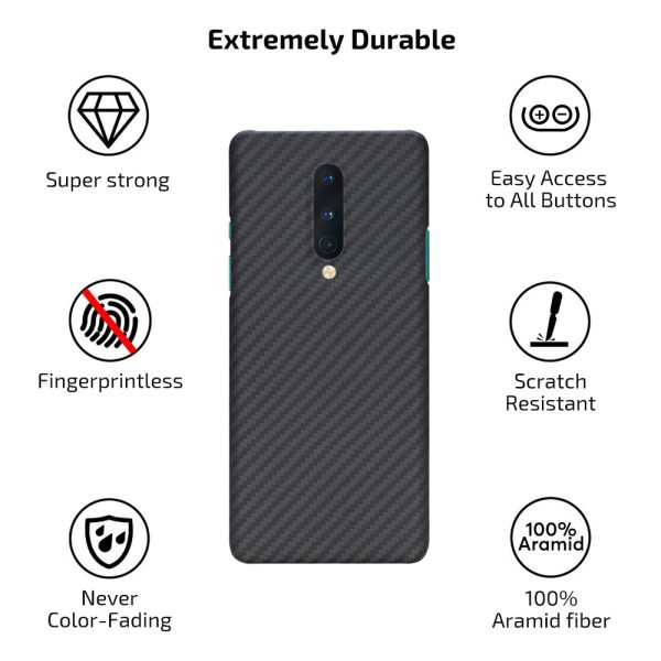 8m OnePlus 8 Aramid MagEZ Case by PITAKA - Black / Grey Twill - Image 8