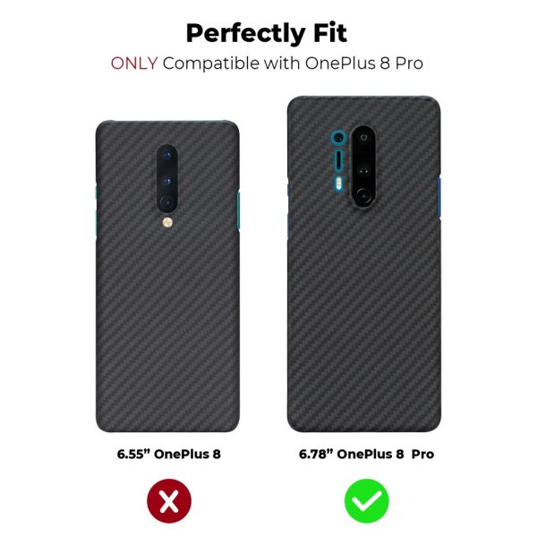 9m OnePlus 8 Pro Aramid MagEZ Case by PITAKA - Black / Grey Twill - Image 10