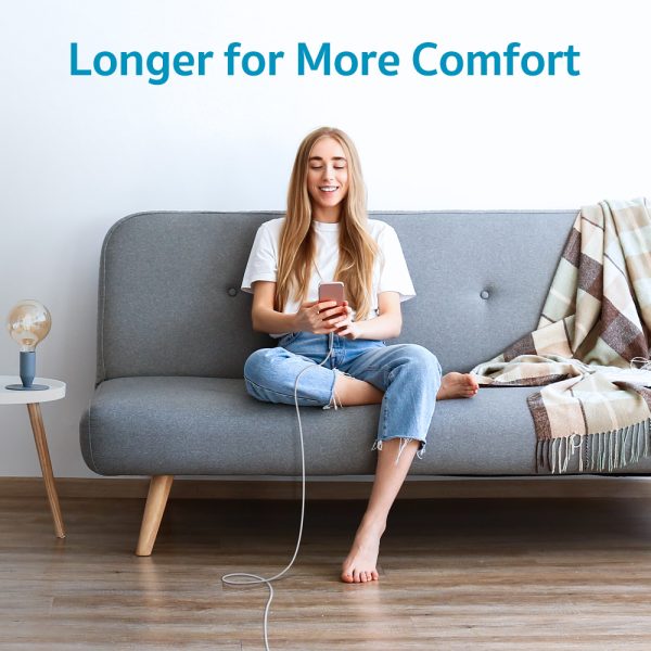 Type C to Type C Power Delivery 2.0 Cable by ESR for Fast Wired Charging - 6 Feet - 1.8 meter - White - Image 4