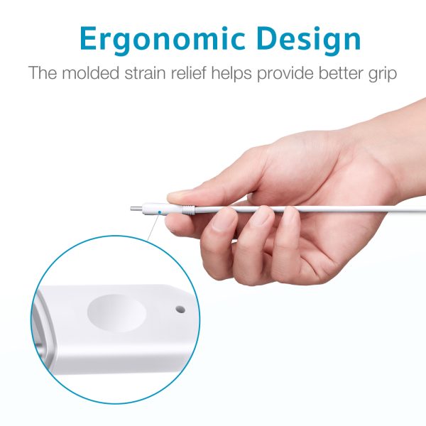 Type C to Type C Power Delivery 2.0 Cable by ESR for Fast Wired Charging - 6 Feet - 1.8 meter - White - Image 6