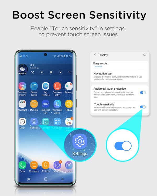 KF09 Galaxy S20 Ultra Liquid Skin Full Coverage Screen Protector by ESR - 3 PACK - Image 9