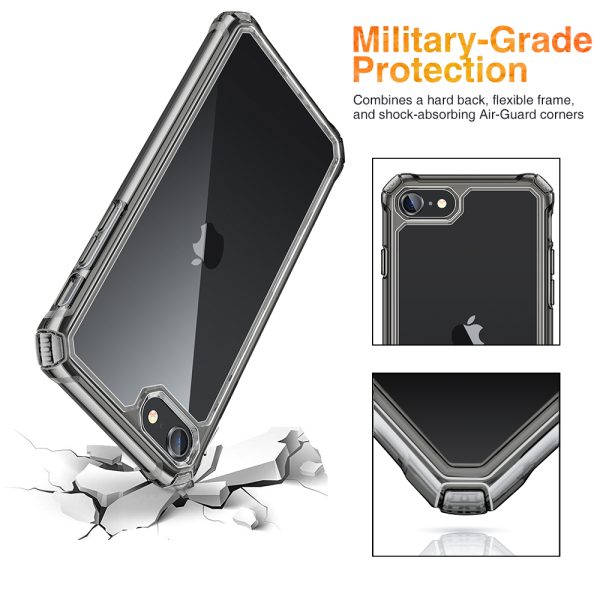 iPhone SE 2020 Air Armor Tough Case - Clear Black - also for iPhone 8 & iPhone 7 - Image 7
