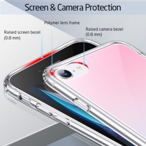 iPhone SE 2020 Ice Shield Glass Case by ESR - Red / Blue Crystal - also for iPhone 8 & iPhone 7 - Image 4