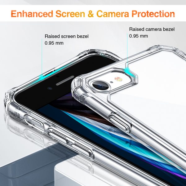 iPhone SE 2020 Air Armor Tough Case - Crystal Clear - also for iPhone 8 & iPhone 7 - Image 4