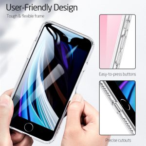 iPhone SE 2020 Ice Shield Glass Case by ESR - Red / Blue Crystal - also for iPhone 8 & iPhone 7 - Image 5