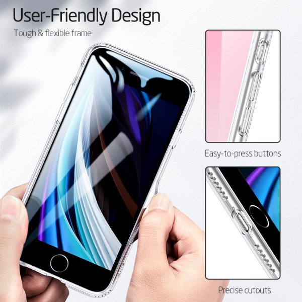 iPhone SE 2020 Ice Shield Glass Case by ESR - Red / Blue Crystal - also for iPhone 8 & iPhone 7 - Image 5