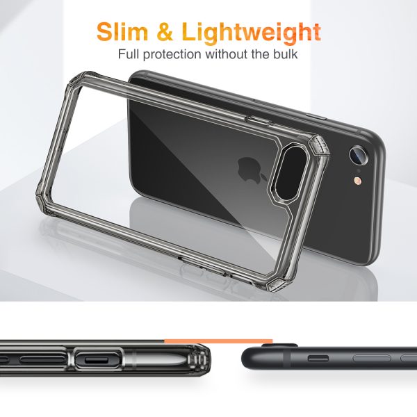 iPhone SE 2020 Air Armor Tough Case - Clear Black - also for iPhone 8 & iPhone 7 - Image 2