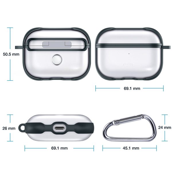 Hybrid TPU & PE Frame Protective Case for Airpods Pro by ESR - Pine Green - Image 10