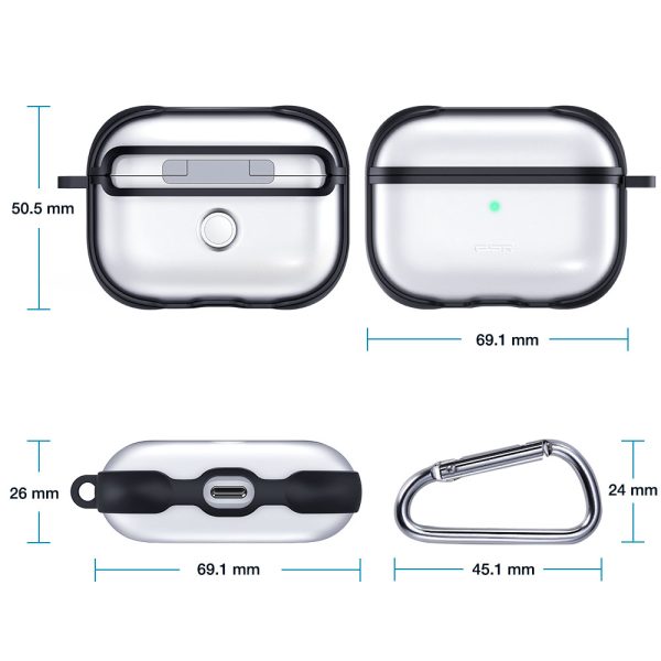 Hybrid TPU & PE Frame Protective Case for Airpods Pro by ESR - Black - Image 5