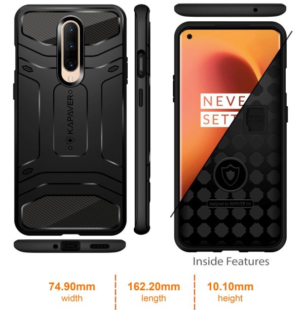 OnePlus 8 Rugged Case by KAPAVER - Black - Image 3