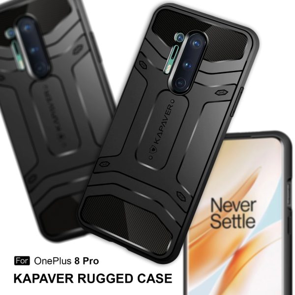 OnePlus 8 Pro Rugged Case by KAPAVER - Black - Image 5