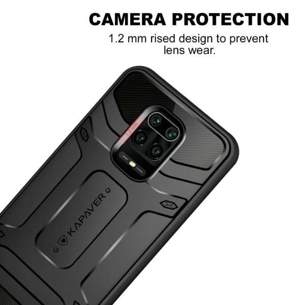 Redmi Note 9Pro_03 Redmi Note 9 Pro Rugged Case by KAPAVER - Black also for Redmi Note 9S / Redmi Note 9 Pro max - Image 4