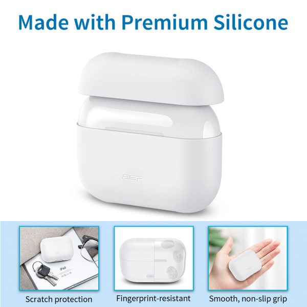 breeze-plus-esr-airpods-pro-case-white-1 Breeze Plus Silicon Protective Case for Airpods Pro by ESR - White - Image 7