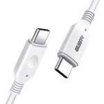 Type C to Type C Power Delivery 2.0 Cable by ESR for Fast Wired Charging - 6 Feet - 1.8 meter - White