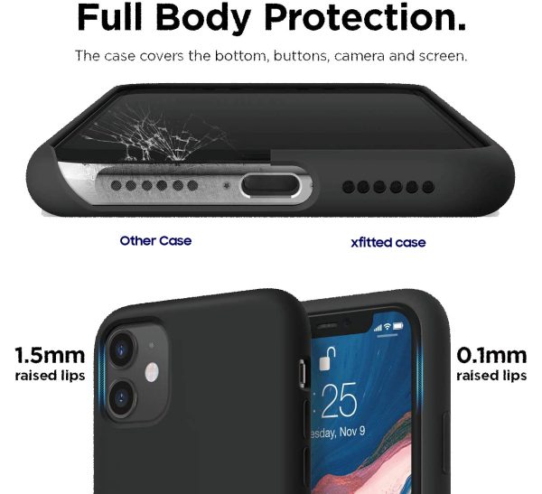 iPhone 11 Liquid Silicon Case by X Fitted - Black - Image 7