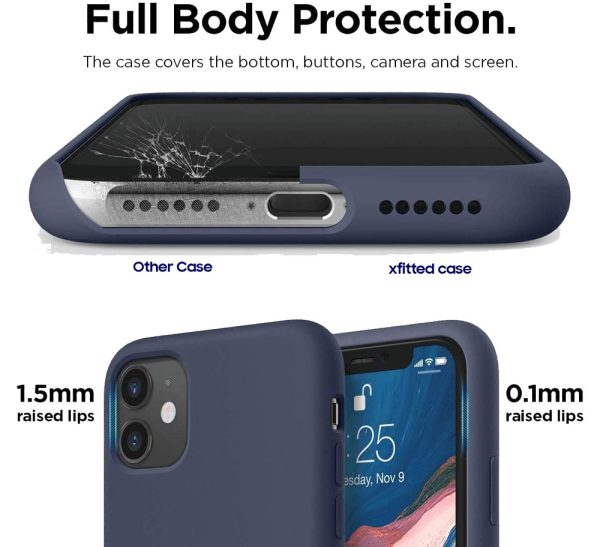 full-body-blue iPhone 11 Liquid Silicon Case by X Fitted - Midnight Blue - Image 7