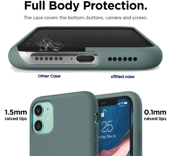 full-body-green iPhone 11 Liquid Silicon Case by X Fitted - Pine Green - Image 8