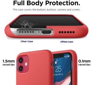iPhone 11 Liquid Silicon Case by X Fitted - Red - Image 6