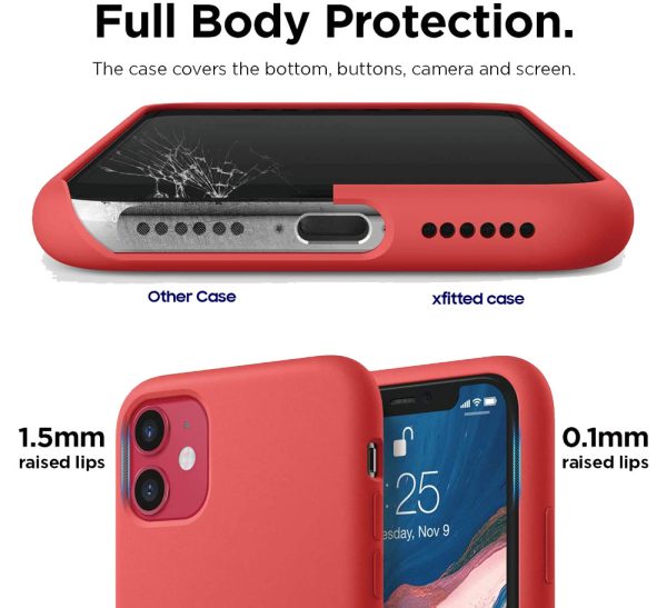 full-body-red iPhone 11 Liquid Silicon Case by X Fitted - Red - Image 6