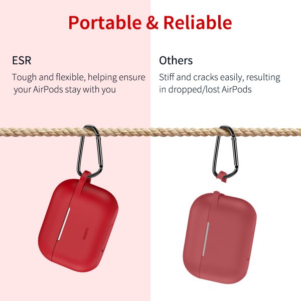 Bounce Series Silicon Protective Case for Airpods Pro by ESR - Red - Image 3