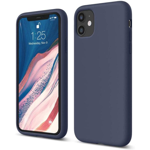xfitted-midnight-blue-square-iphone-11 iPhone 11 Liquid Silicon Case by X Fitted - Midnight Blue - Image 1