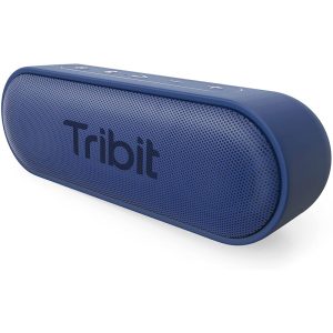 Tribit XSound Go Bluetooth Speaker with Rich Bass, Waterproof, 24H Playtime - Blue