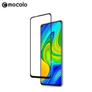 Redmi Note 9 Glass Protector Full Glue Edge to Edge Tempered - Black - Image 8
