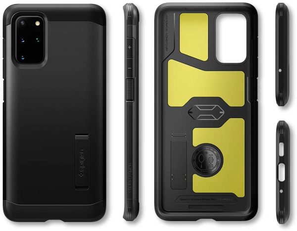 51DU-f4bcgL._AC_SL1000_ Galaxy S20 Plus Tough Armor Case by Spigen ACS00757 - Black - Image 5