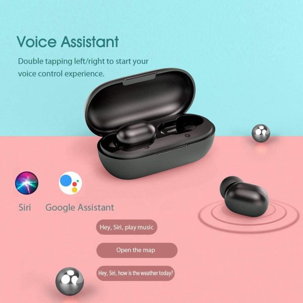 Haylou GT1 Plus aptX True Wireless Earbuds BT 5.0 with IPX5  - Black - Image 2