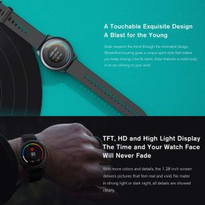 Haylou Solar with 12 Sports Modes Music Control Sports Wristband 24H Heart Rate Monitoring Daily Waterproof Fitness Bracelet - Black - LS05 - Global Version - Image 7