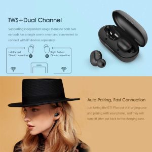 Haylou GT1 Plus aptX True Wireless Earbuds BT 5.0 with IPX5  - Black - Image 4