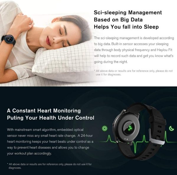 Haylou Solar with 12 Sports Modes Music Control Sports Wristband 24H Heart Rate Monitoring Daily Waterproof Fitness Bracelet - Black - LS05 - Global Version - Image 5