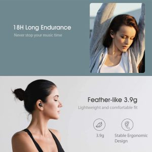Haylou GT1 Plus aptX True Wireless Earbuds BT 5.0 with IPX5  - Black - Image 8